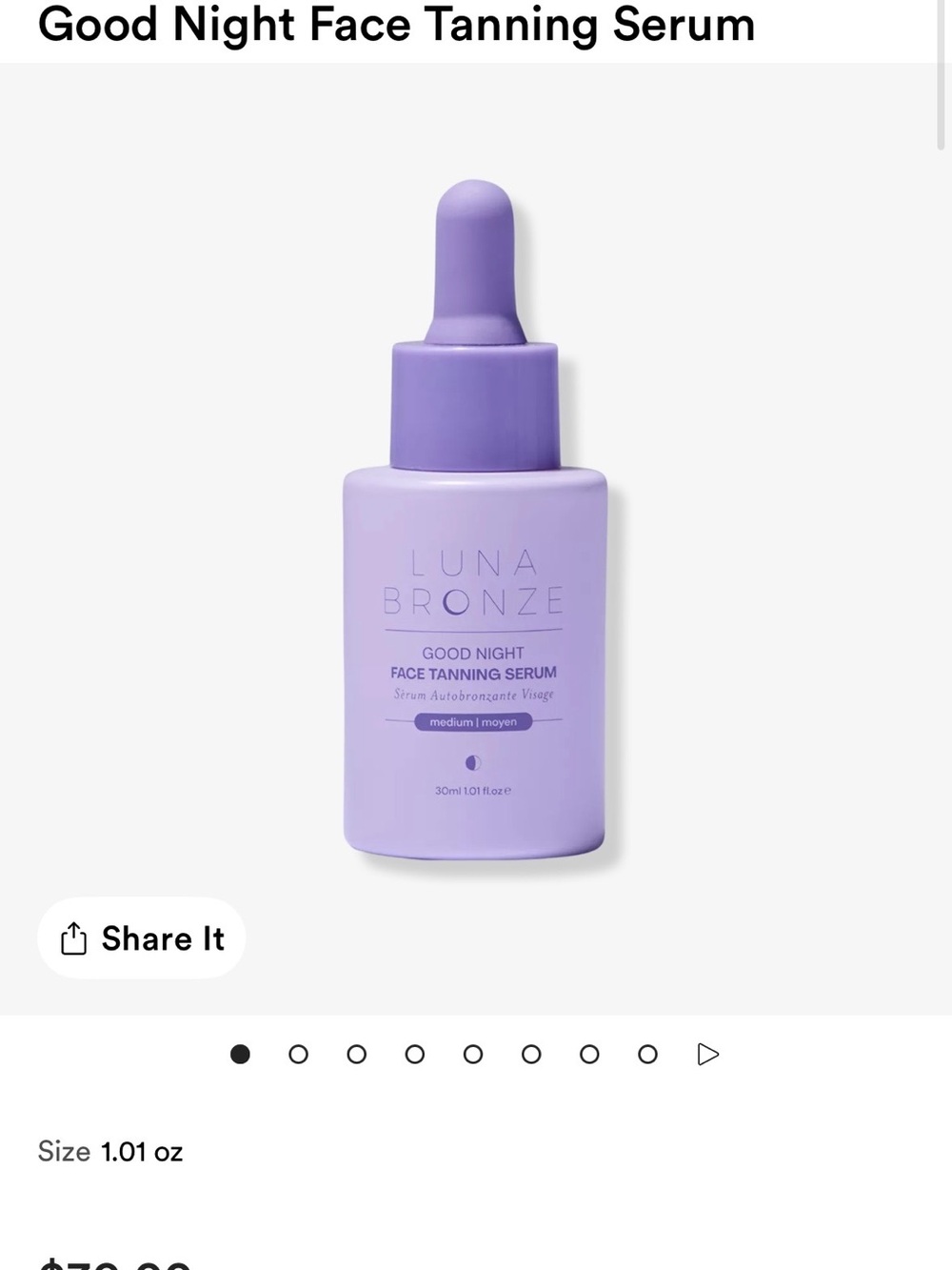 BRAND NEW!! Good Night Face Tanning Serum